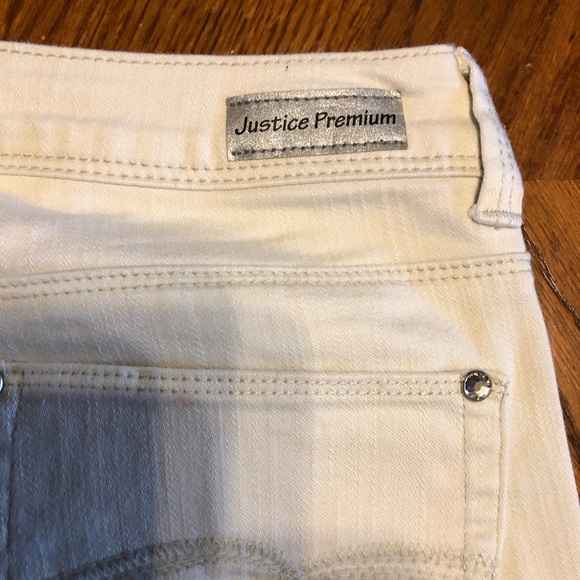 🦋3/$20 Justice offwhite cream colored jeans Sz 14 - Picture 6 of 6
